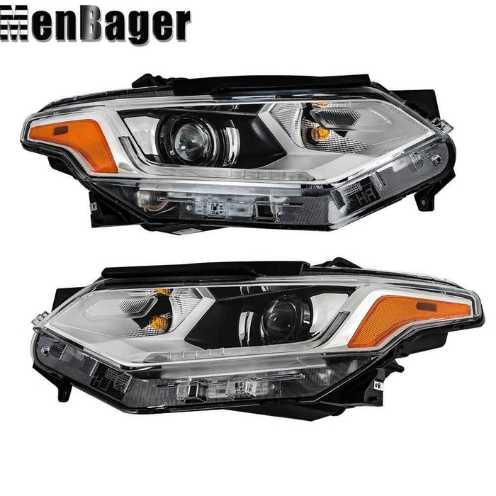 DURAFORCE For 2018 2019 2020 2021 Chevy Traverse Left&Right Side HID Clear Headlights Assy