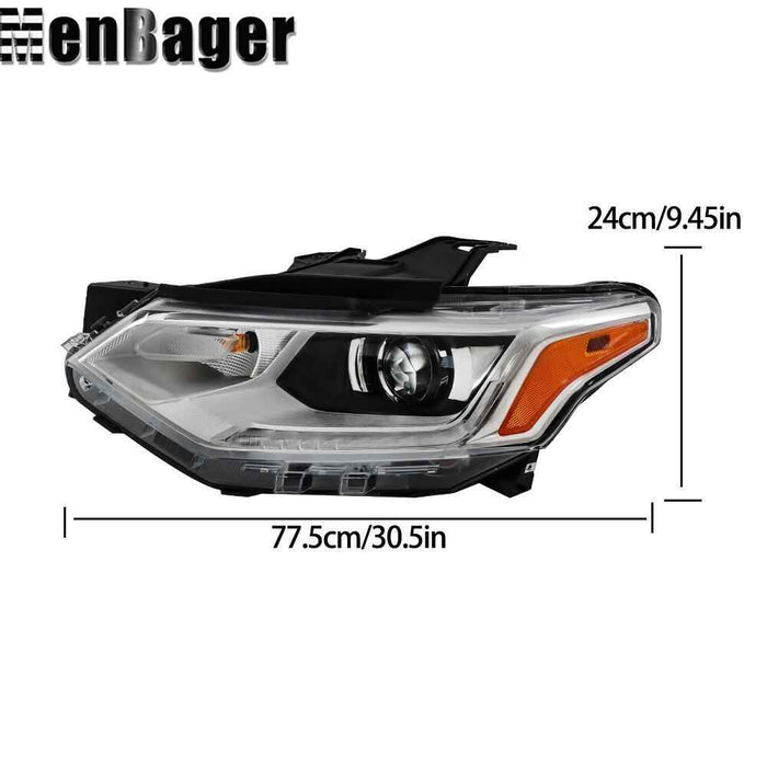 DURAFORCE For 2018 2019 2020 2021 Chevy Traverse Left&Right Side HID Clear Headlights Assy