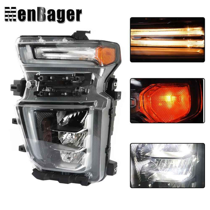 DURAFORCE LED Headlight Driver Clear For Chevy Silverado 2020 2021 2022 2023 2500HD 3500HD