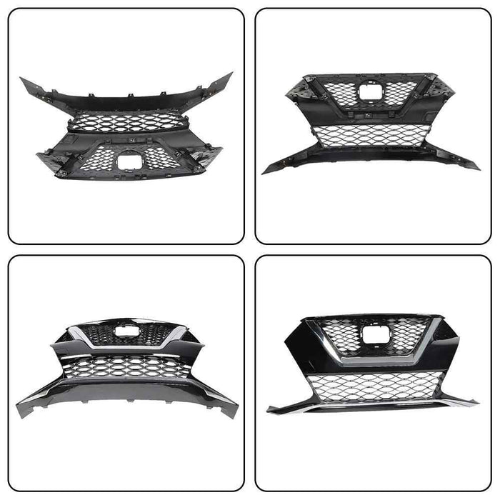 DURAFORCE For 2019-2021 Nissan Maxima Black W/Chrome 623109DJ0A Front Upper Grille Grill