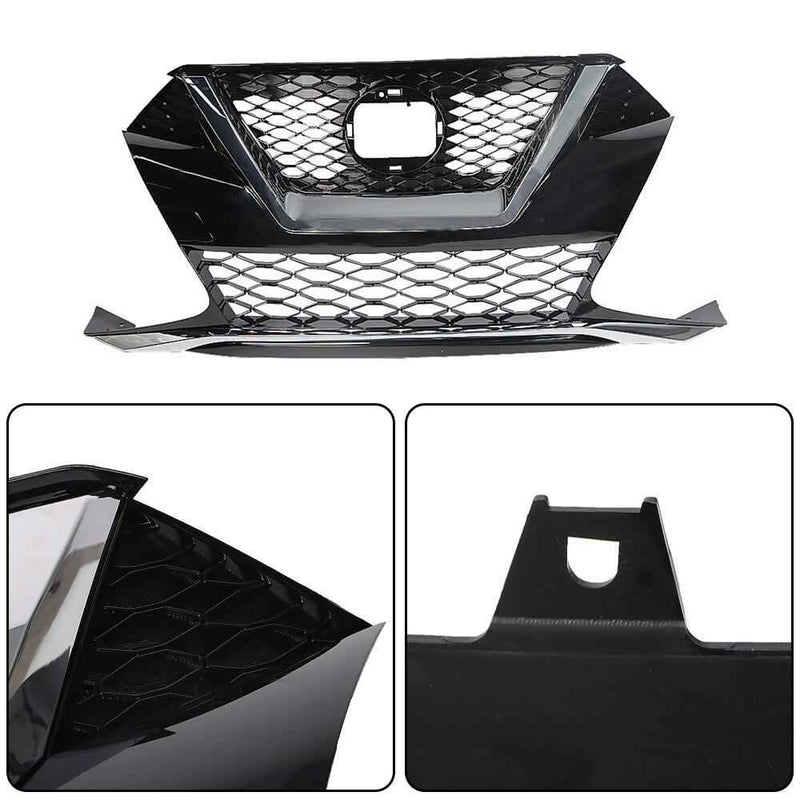 DURAFORCE For 2019-2021 Nissan Maxima Black W/Chrome 623109DJ0A Front Upper Grille Grill