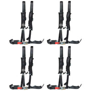 DURAFORCE USA 4 Pack Seat Belt Harness 4 Point 2" Padded Black For Polaris RZR XP S 4 1000