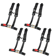 DURAFORCE USA 4 Pack Seat Belt Harness 4 Point 2" Padded Black For Polaris RZR XP S 4 1000