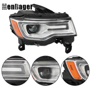 DURAFORCE For 2019 2020 2021 Jeep Grand Cherokee Passenger Side HID/Xenon Chrome Headlight