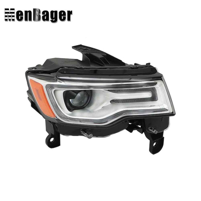 DURAFORCE For 2019 2020 2021 Jeep Grand Cherokee Passenger Side HID/Xenon Chrome Headlight