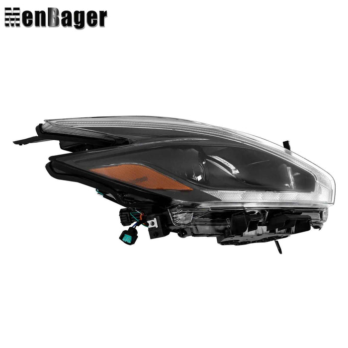 DURAFORCE Passenger Side Headlight Assembly w/LED DRL For 2018 Nissan Murano Halogen Black