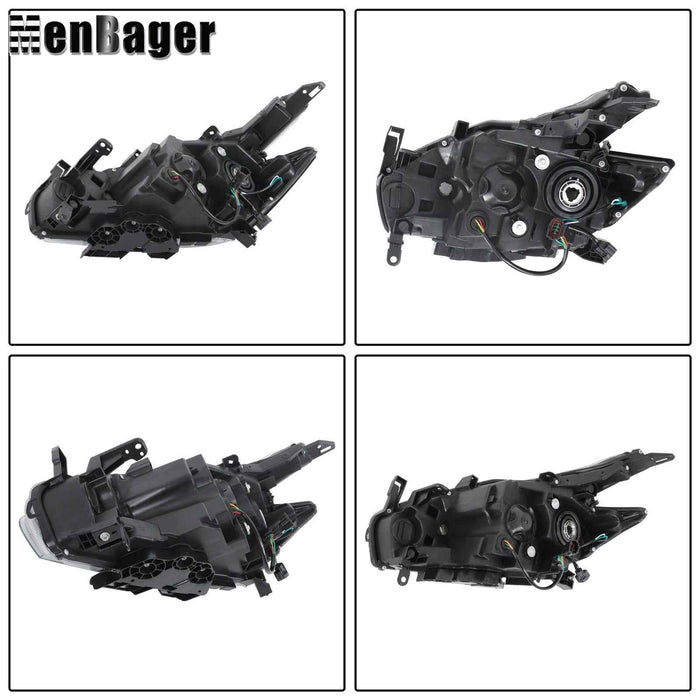 DURAFORCE Passenger Side Headlight Assembly w/LED DRL For 2018 Nissan Murano Halogen Black