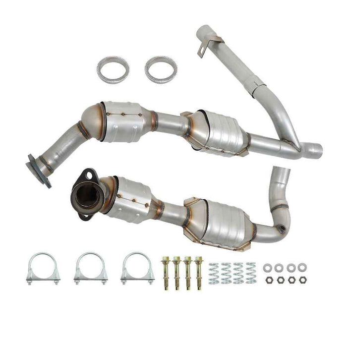 DURAFORCE Y Pipe Catalytic Converter Set Fit For 1999-2003 Ford F-150 5.4L 4WD Left+Right