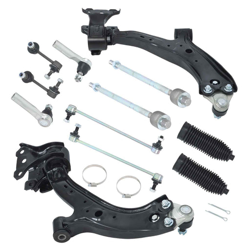 DURAFORCE 12× Control Arm Suspension Kit Ball Joint Tie Rod Set For Honda CR-V 2007-2011