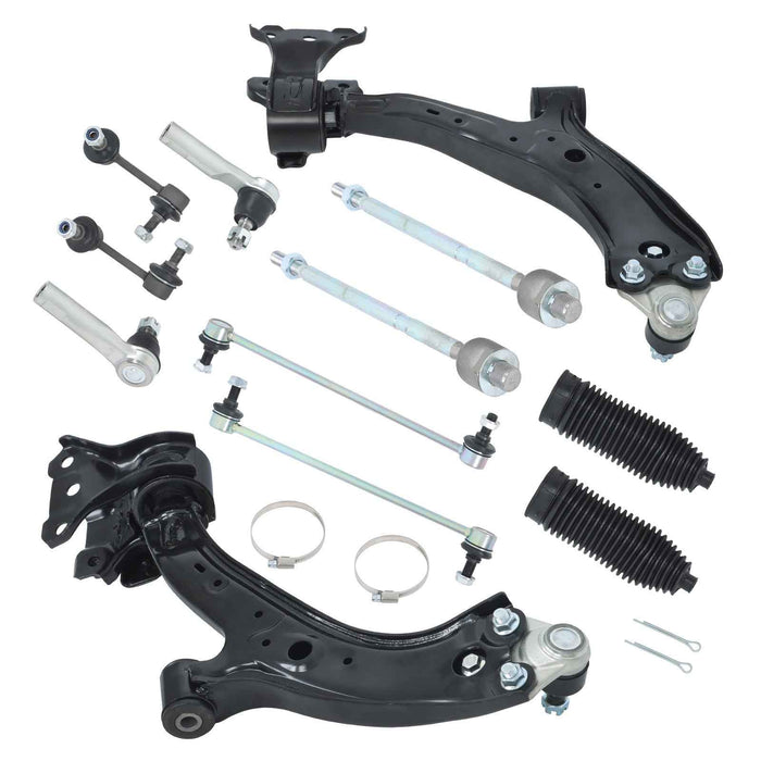 DURAFORCE 12× Control Arm Suspension Kit Ball Joint Tie Rod Set For Honda CR-V 2007-2011