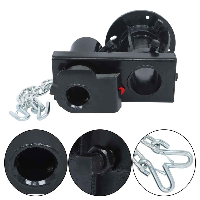 DURAFORCE Black Adjustable 5th Wheel to Gooseneck Adapter W/ 7-1/2" Offset C5G X 12"-16"