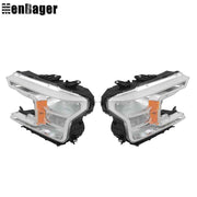 DURAFORCE Headlamps Clear Lens Halogen Fit For 2018 2019 2020 Ford F-150 LH+RH Headlights