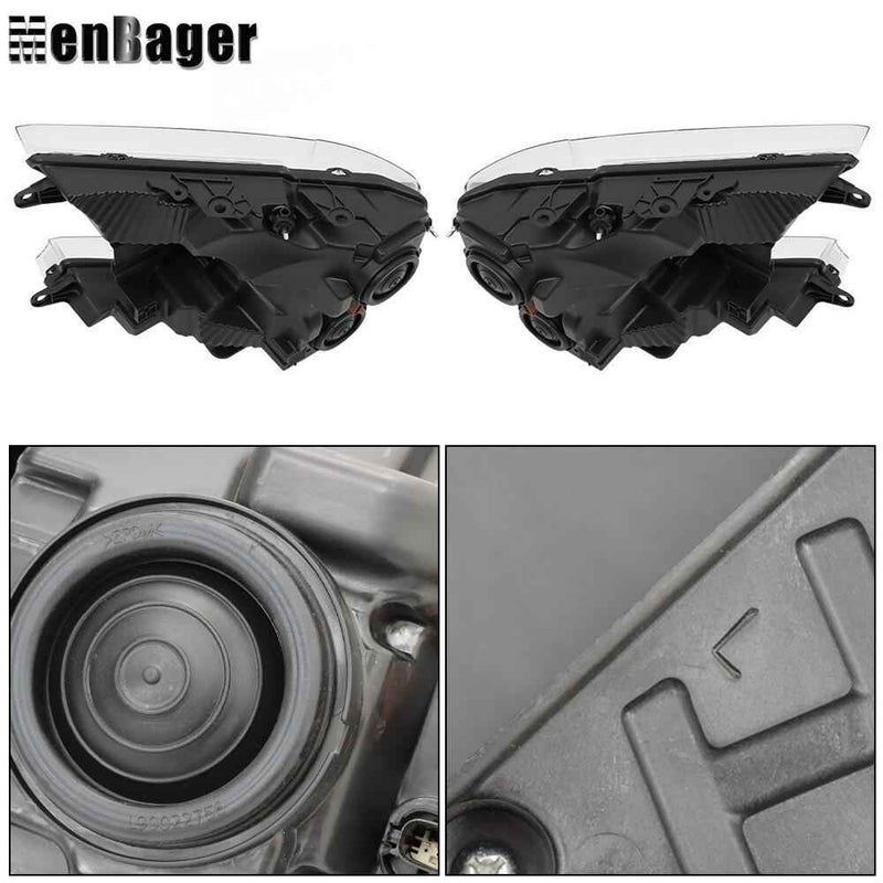 DURAFORCE Headlamps Clear Lens Halogen Fit For 2018 2019 2020 Ford F-150 LH+RH Headlights