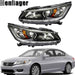 DURAFORCE Halogen Left&Right Side Headlights W/LED DRL For 2013-2015 Honda Accord Sedan
