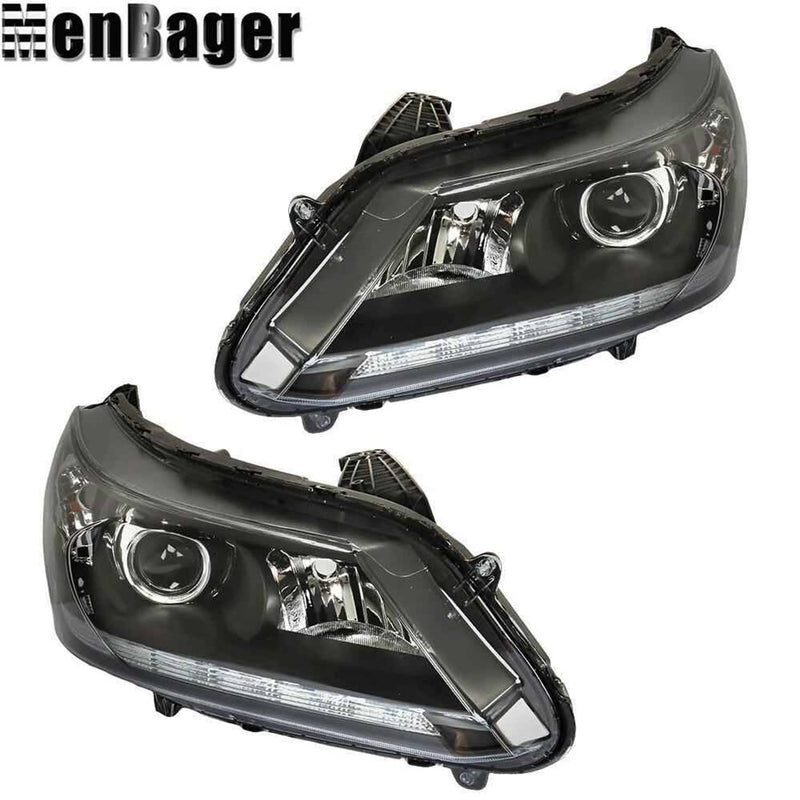 DURAFORCE Halogen Left&Right Side Headlights W/LED DRL For 2013-2015 Honda Accord Sedan