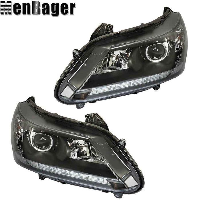 DURAFORCE Halogen Left&Right Side Headlights W/LED DRL For 2013-2015 Honda Accord Sedan