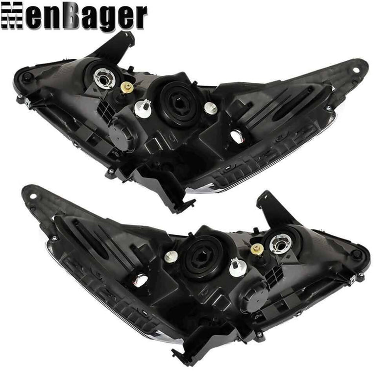 DURAFORCE Halogen Left&Right Side Headlights W/LED DRL For 2013-2015 Honda Accord Sedan