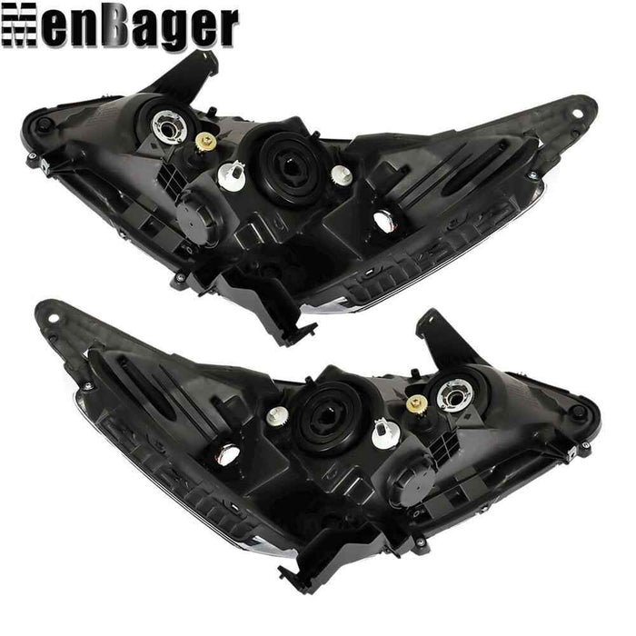 DURAFORCE Halogen Left&Right Side Headlights W/LED DRL For 2013-2015 Honda Accord Sedan