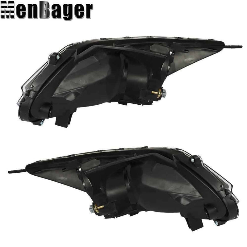 DURAFORCE Halogen Left&Right Side Headlights W/LED DRL For 2013-2015 Honda Accord Sedan