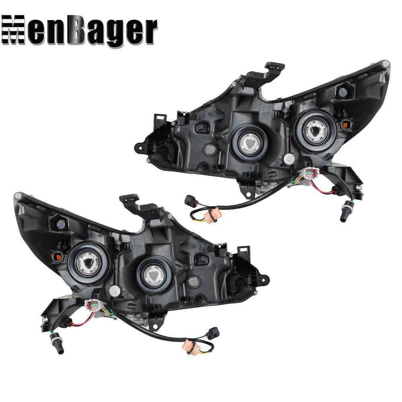 DURAFORCE Headlights Halogen For 2016-18 Nissan Altima W/O LED DRL Driver&Passenger Lamps