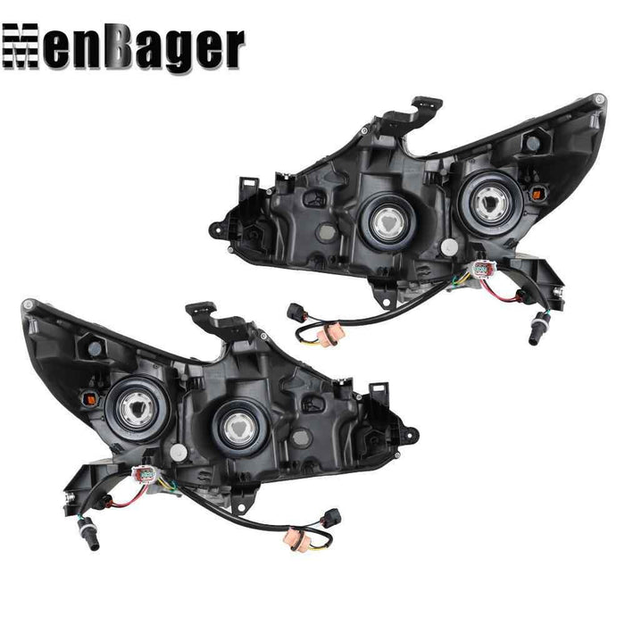 DURAFORCE Headlights Halogen For 2016-18 Nissan Altima W/O LED DRL Driver&Passenger Lamps