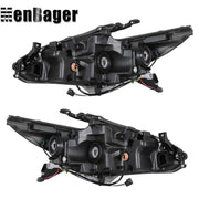 DURAFORCE Headlights Halogen For 2016-18 Nissan Altima W/O LED DRL Driver&Passenger Lamps