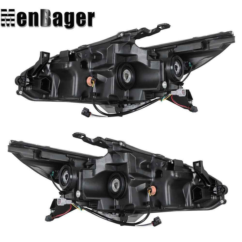 DURAFORCE Headlights Halogen For 2016-18 Nissan Altima W/O LED DRL Driver&Passenger Lamps
