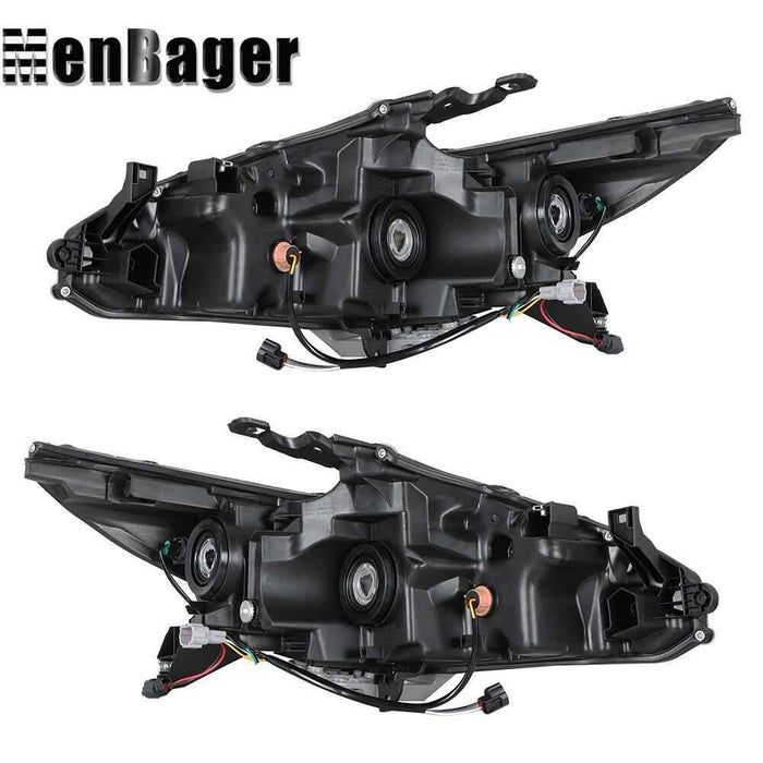 DURAFORCE Headlights Halogen For 2016-18 Nissan Altima W/O LED DRL Driver&Passenger Lamps