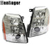 DURAFORCE Pair HID LH&RH Headlights Headlamps For Cadillac Escalade 2007-2013 2014 Chrome