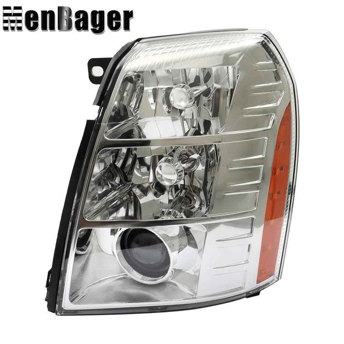 DURAFORCE Pair HID LH&RH Headlights Headlamps For Cadillac Escalade 2007-2013 2014 Chrome
