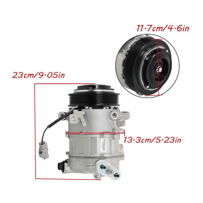 DURAFORCE AC A/C Compressor + Clutch 197314 For Jeep Cherokee 2.4L 2014-2020 Chrysler 200