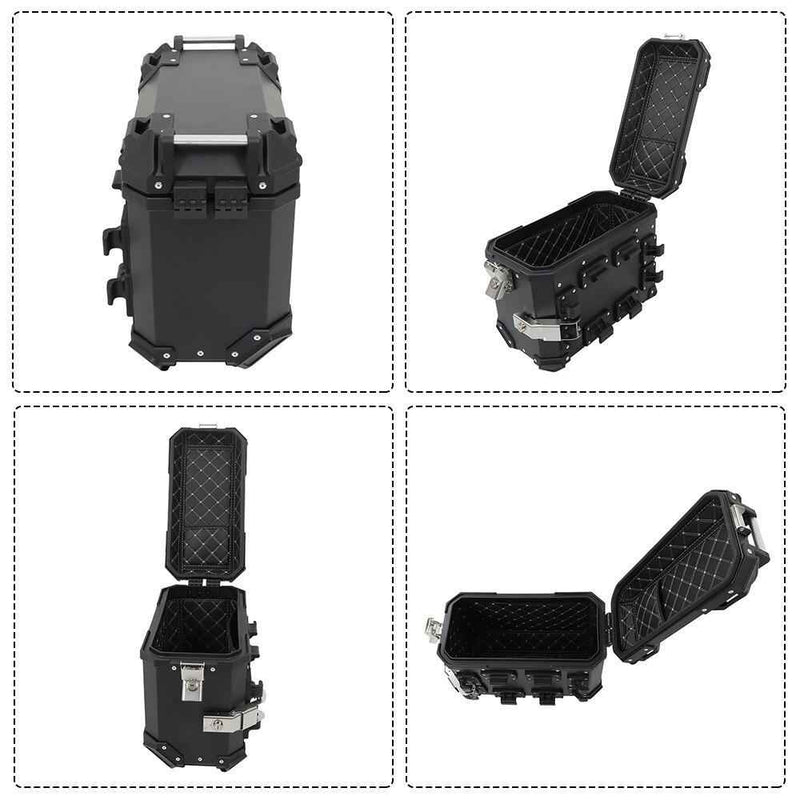 DURAFORCE 2×Side Case 36L Hard Saddlebags Motorcycle Tour Trunk Luggage & Mounting Bracket