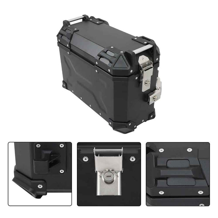 DURAFORCE 2×Side Case 36L Hard Saddlebags Motorcycle Tour Trunk Luggage & Mounting Bracket