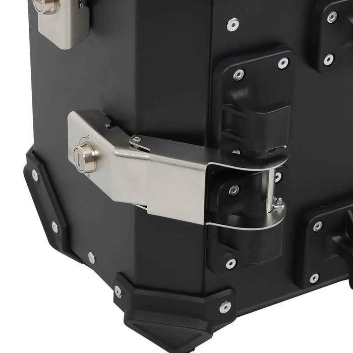 DURAFORCE 2×Side Case 36L Hard Saddlebags Motorcycle Tour Trunk Luggage & Mounting Bracket