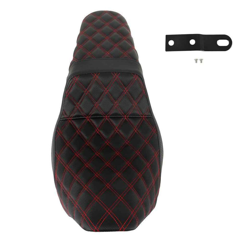 DURAFORCE Carbon Fiber Gripper Step 2 Up Seat For Touring Red Lattice Stitch 2008-2020