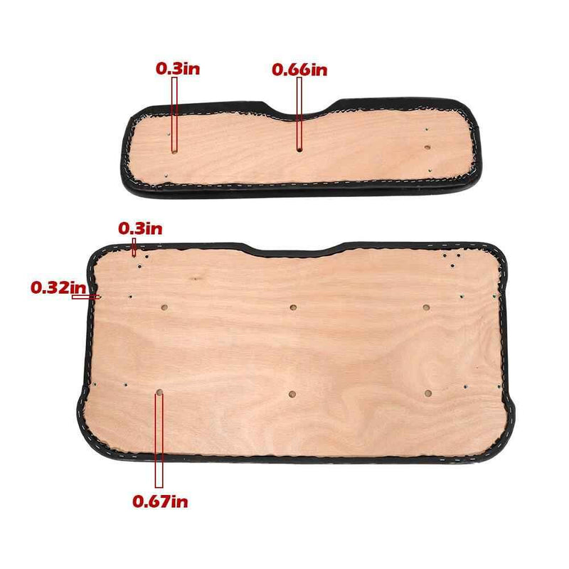 DURAFORCE Black Golf Front Seat Cushion Set For E-Z-GO RXV, Freedom RXV 2008-Up Models