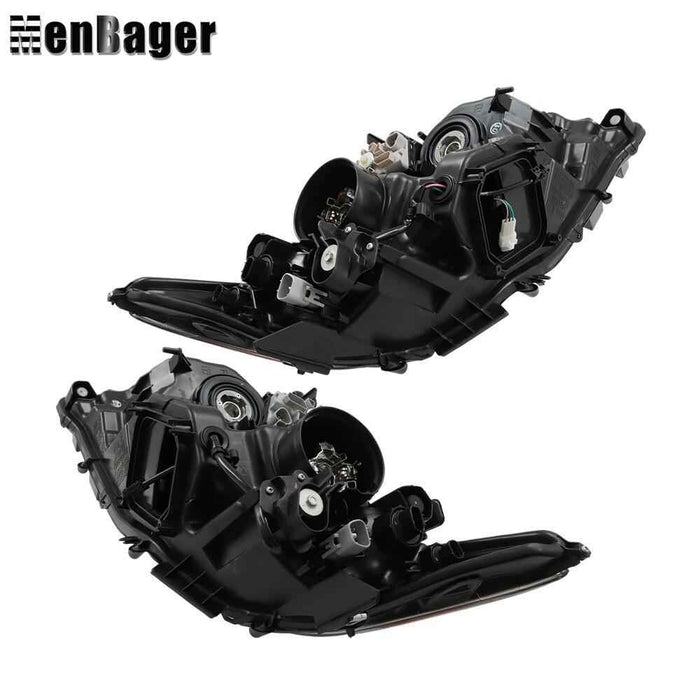 DURAFORCE HID Headlight Chrome For 2013 2014 2015 Lexus ES300H ES350 Left+Right Headlamps