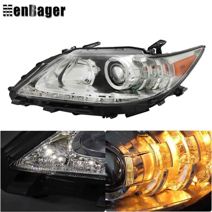 DURAFORCE HID Headlight Chrome For 2013 2014 2015 Lexus ES300H ES350 Left+Right Headlamps