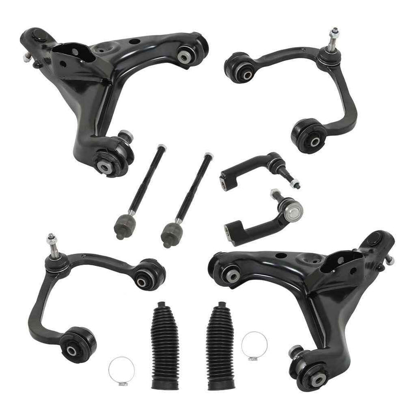 DURAFORCE 10PCS Front Upper Lower Control Arms Tierods For 2009-2010 2011-2013 Ford F-150