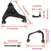 DURAFORCE 10PCS Front Upper Lower Control Arms Tierods For 2009-2010 2011-2013 Ford F-150