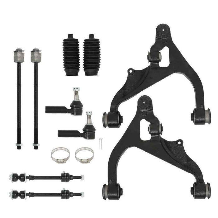 DURAFORCE Fit For 2011 2012 Ram 1500 Front Lower Control Arm Ball Joint Sway Bar Tie Rod