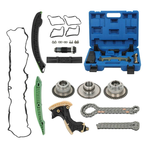 DURAFORCE For Mercedes Benz SLK250 C250 1.8 Timing Chain Pair VVT Gear Gasket Tool Set