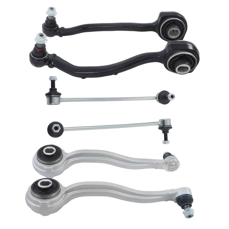DURAFORCE For 2002-07 Mercedes-Benz C230 6PCS Front Upper Lower Control Arms Sway Bar Link
