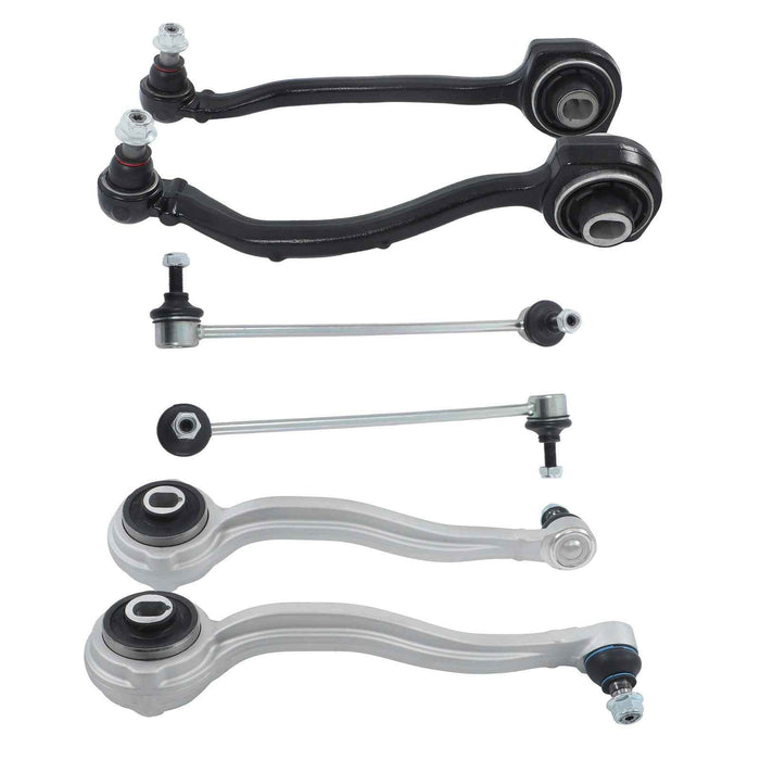 DURAFORCE For 2002-07 Mercedes-Benz C230 6PCS Front Upper Lower Control Arms Sway Bar Link