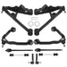 DURAFORCE For 2000-2006 Chevy Suburban 1500 10PCS Front Upper Lower Control Arm Kit K6541
