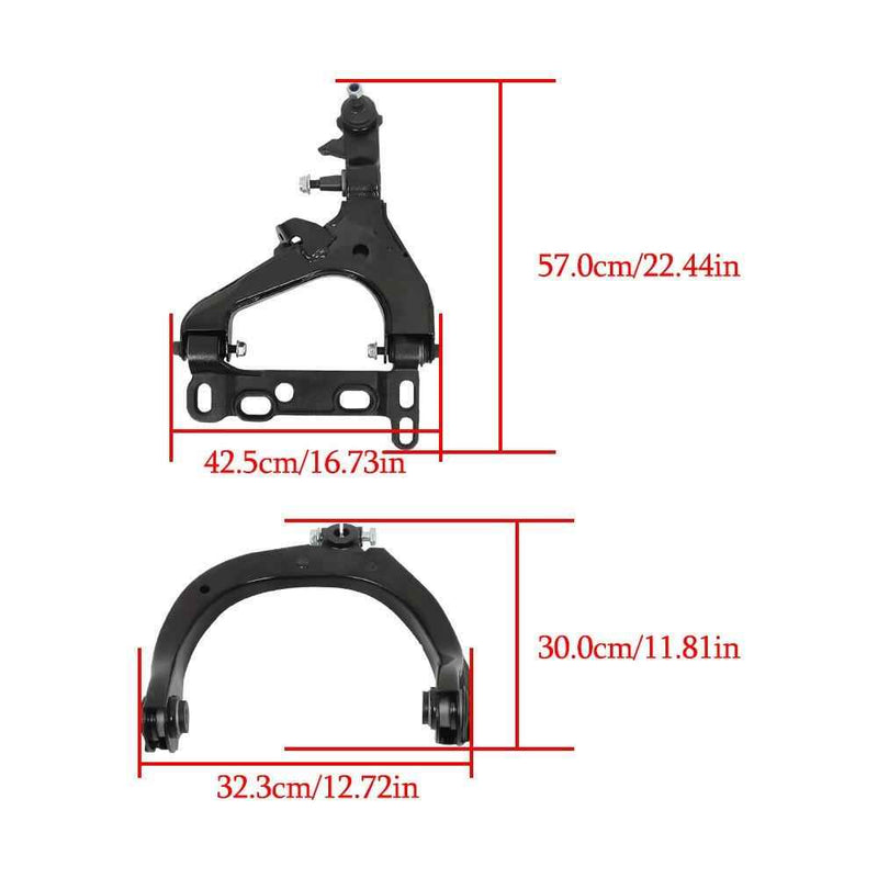 DURAFORCE Front Upper Lower Control Arm Ball Joints For 2004 2005-07 Chevrolet Trailblazer
