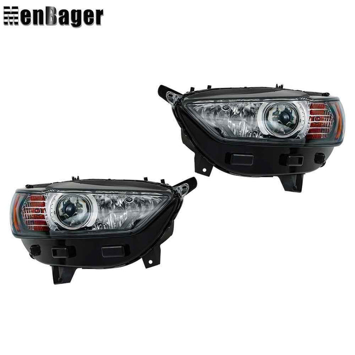DURAFORCE Clear For 2013-2015 2016 Ford Fusion Front Headlights Headlamps Left+Right Side