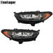 DURAFORCE Clear For 2013-2015 2016 Ford Fusion Front Headlights Headlamps Left+Right Side