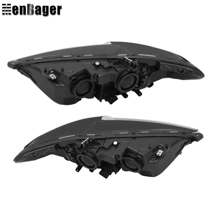 DURAFORCE Clear For 2013-2015 2016 Ford Fusion Front Headlights Headlamps Left+Right Side