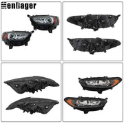 DURAFORCE Clear For 2013-2015 2016 Ford Fusion Front Headlights Headlamps Left+Right Side